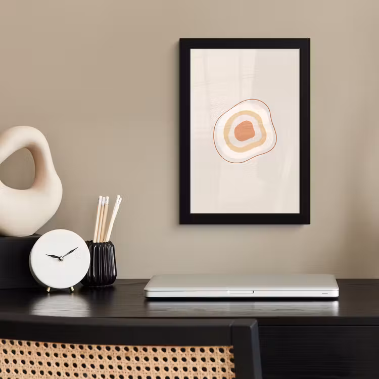 Bilder mit Rahmen - Abstrakt – Organisch – Modern – Beige – Kunst — 2