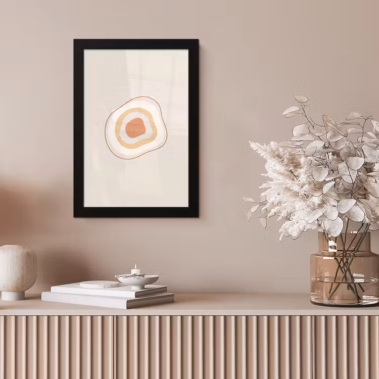 Bilder mit Rahmen - Abstrakt – Organisch – Modern – Beige – Kunst — 4