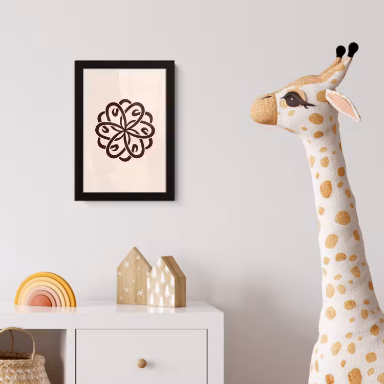 Bilder mit Rahmen - Muster – Knopf – Abstrakt – Modern – Braun — 5