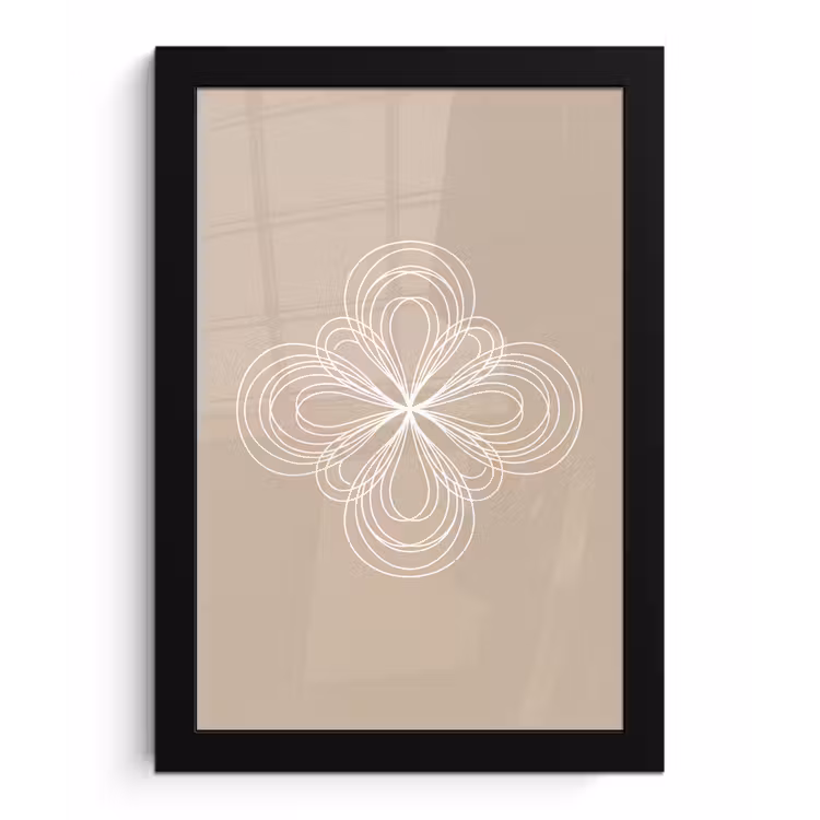 Bilder mit Rahmen - Muster – Linien – Abstrakt – Minimalistisch – Beige — 1