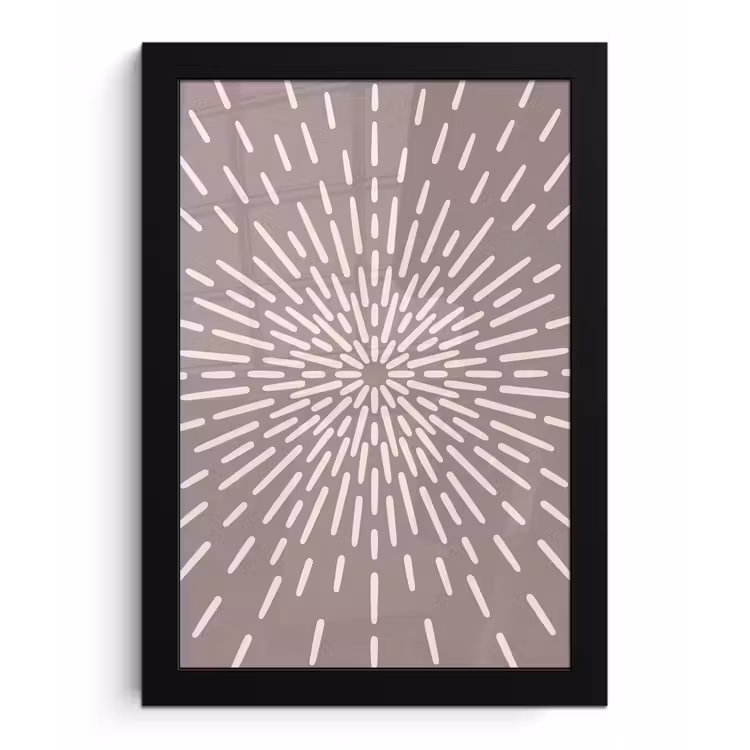 Bilder mit Rahmen - Muster – Strahlen – Abstrakt – Modern – Grau — 1