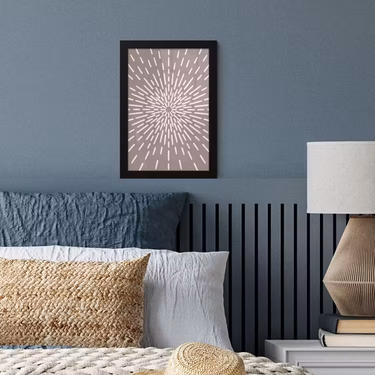 Bilder mit Rahmen - Muster – Strahlen – Abstrakt – Modern – Grau — 3