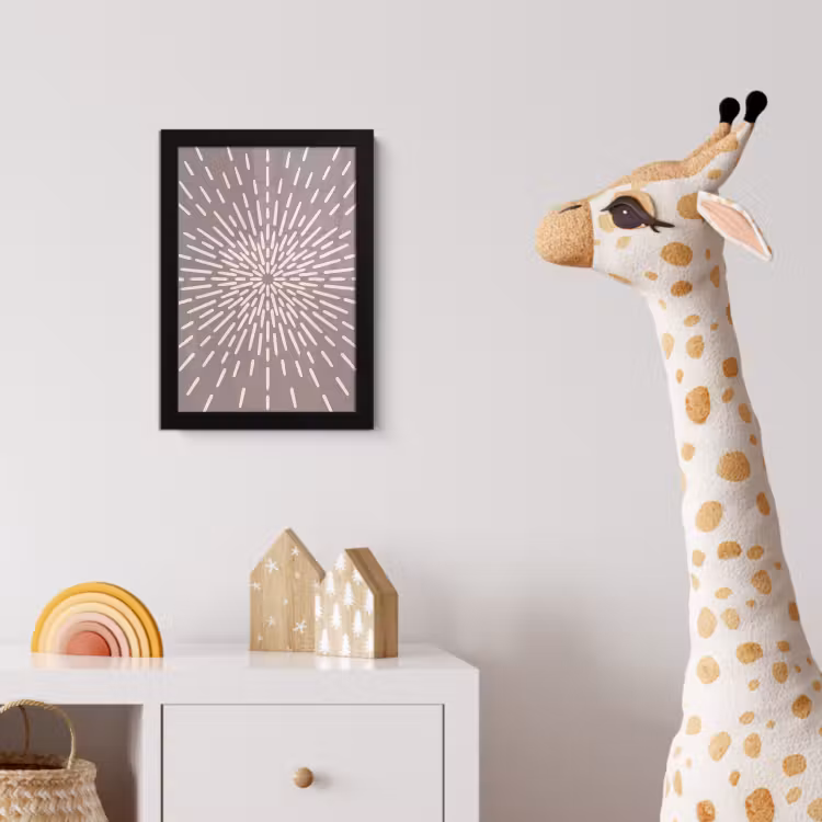Bilder mit Rahmen - Muster – Strahlen – Abstrakt – Modern – Grau — 5