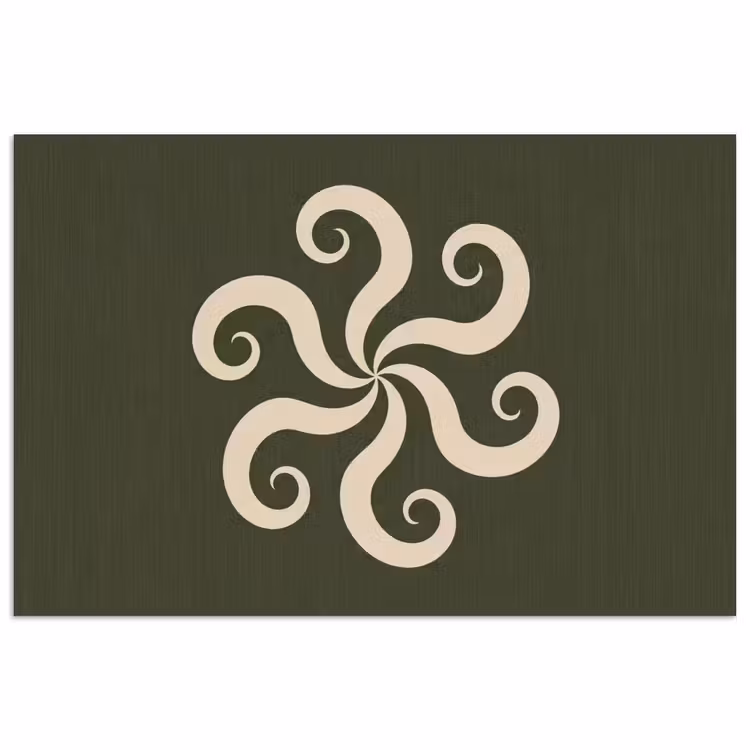 Poster - Muster – Spirale – Abstrakt – Modern – Grün — 1