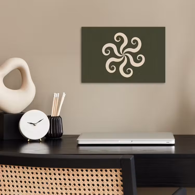 Poster - Muster – Spirale – Abstrakt – Modern – Grün — 2