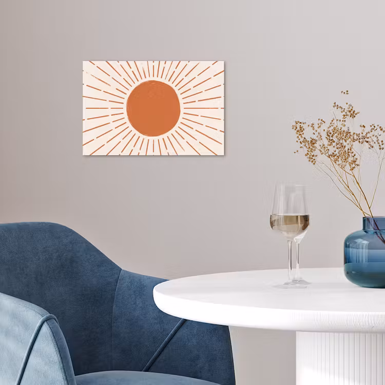 Poster - Sonne – Strahlen – Abstrakt – Terrakotta – Modern — 4
