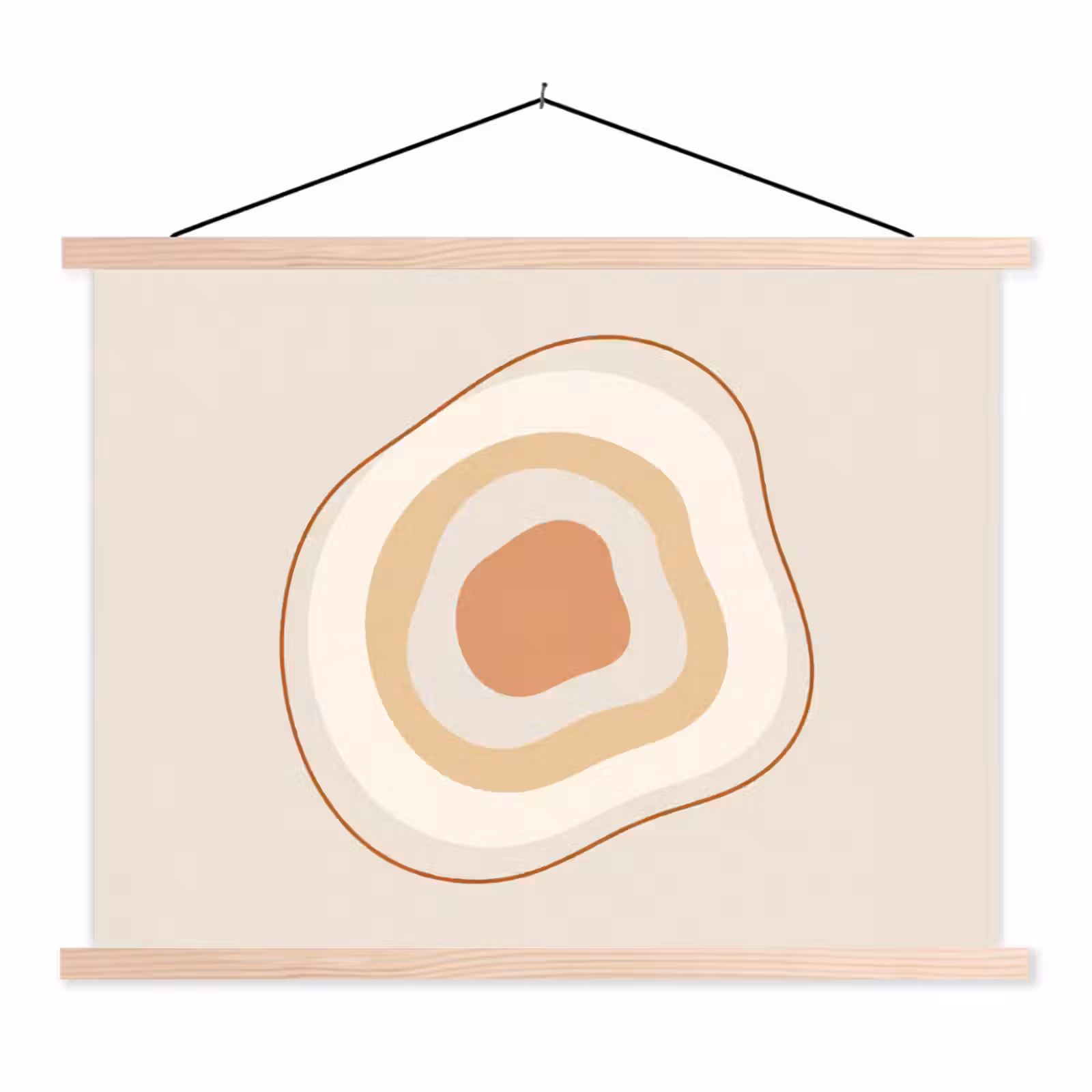 Stoffbild - Abstrakt – Organisch – Modern – Beige – Kunst — 1