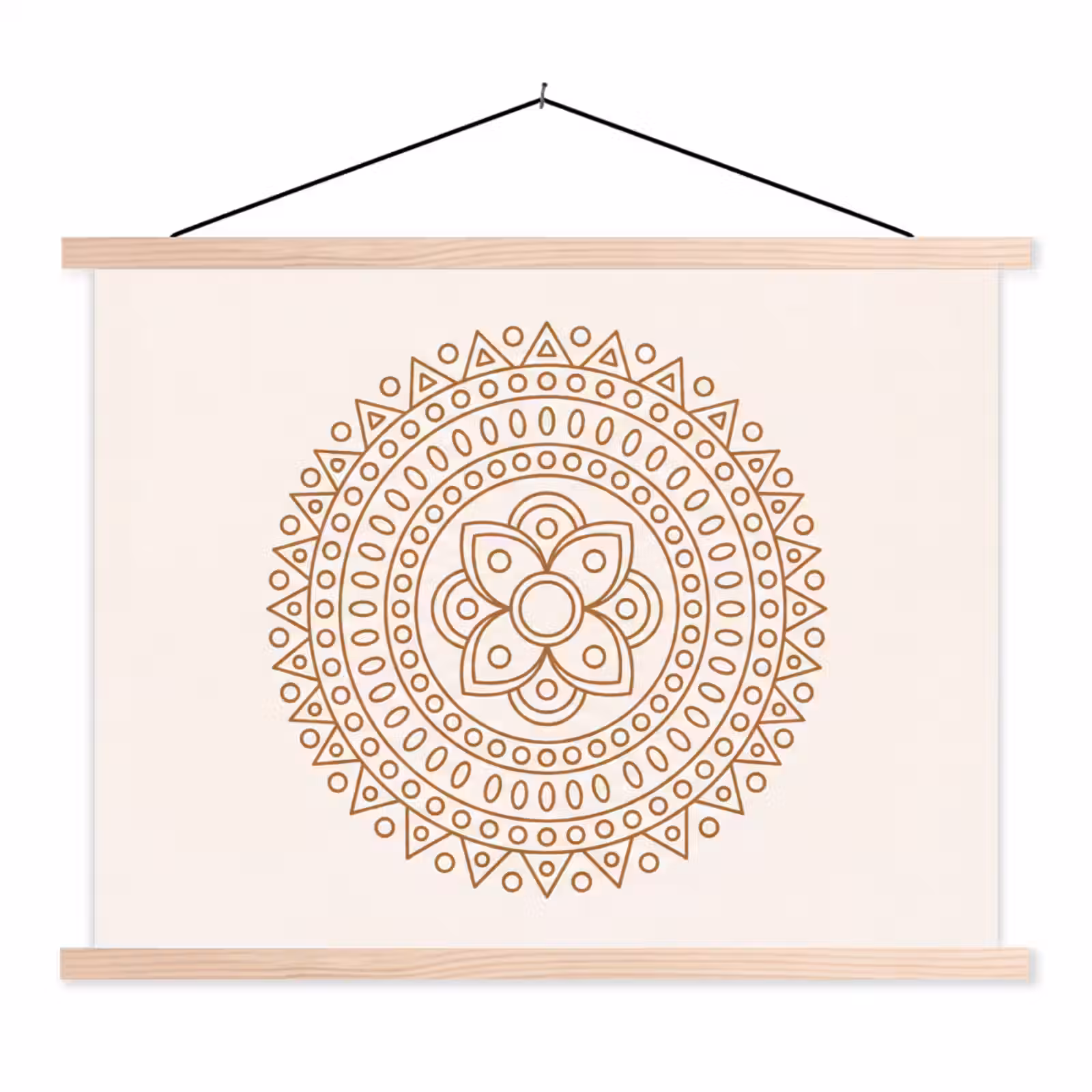 Stoffbild - Mandala – Geometrisch – Abstrakt – Orientalisch – Braun — 1