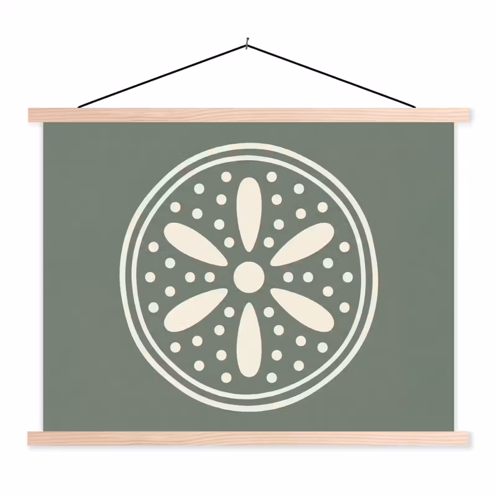 Stoffbild - Muster – Kreis – Abstrakt – Grün – Dekoration — 1