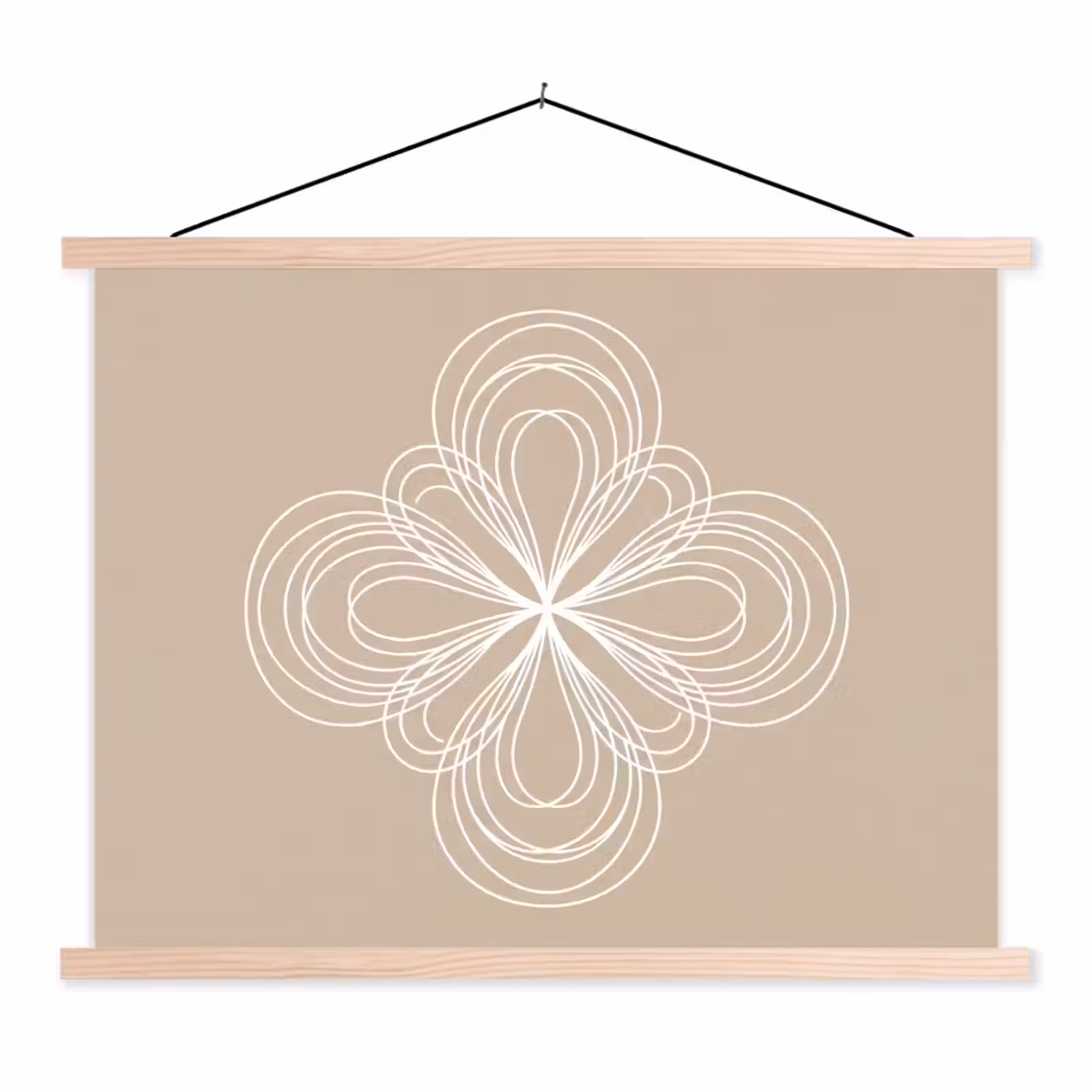 Stoffbild - Muster – Linien – Abstrakt – Minimalistisch – Beige — 1