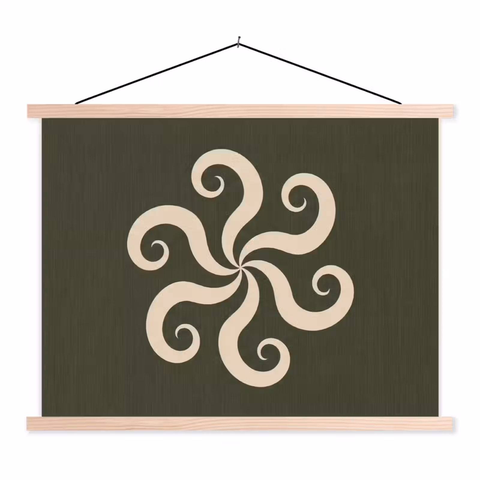 Stoffbild - Muster – Spirale – Abstrakt – Modern – Grün — 1