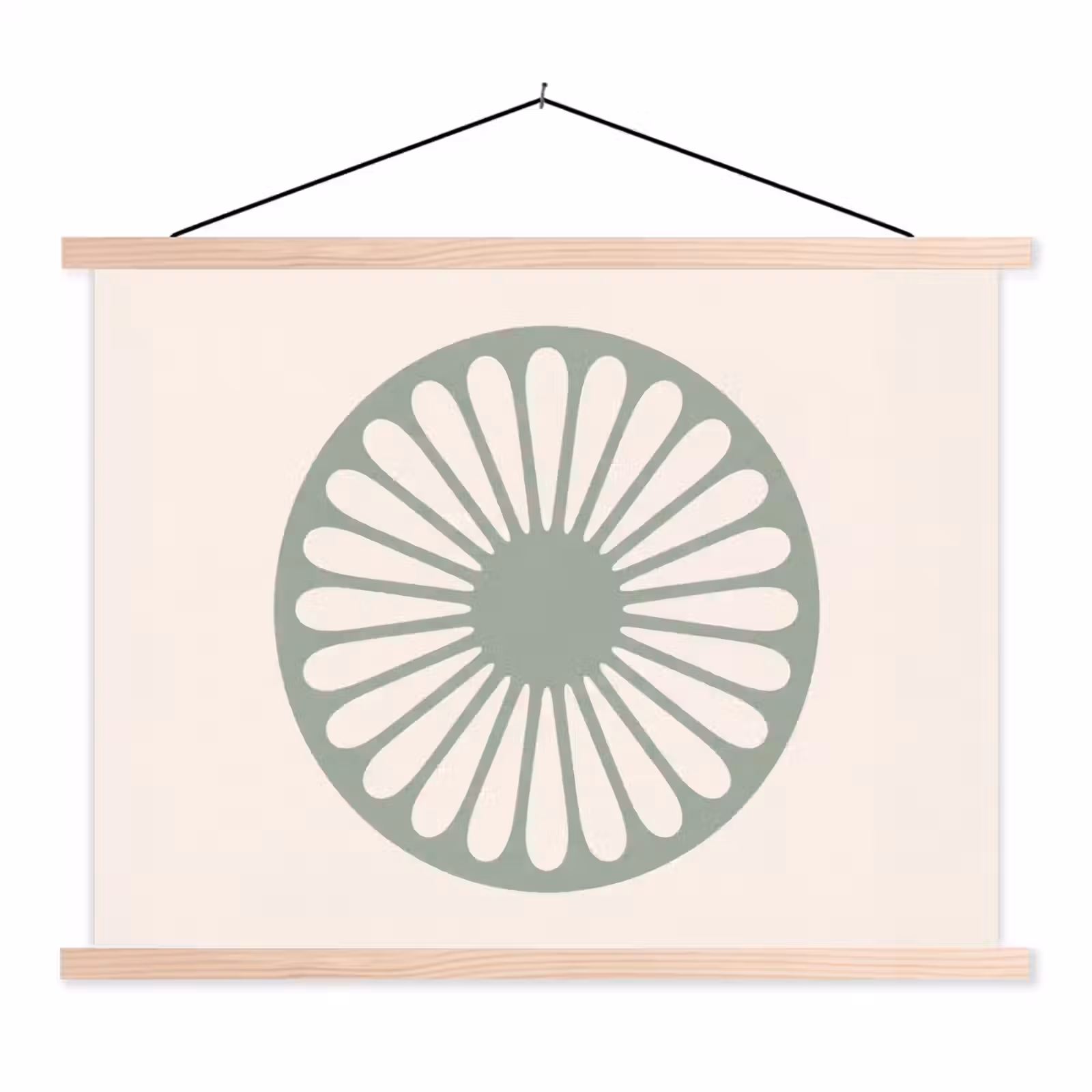 Stoffbild - Zusammenfassung – Muster – Radial – Modern – Grün — 1