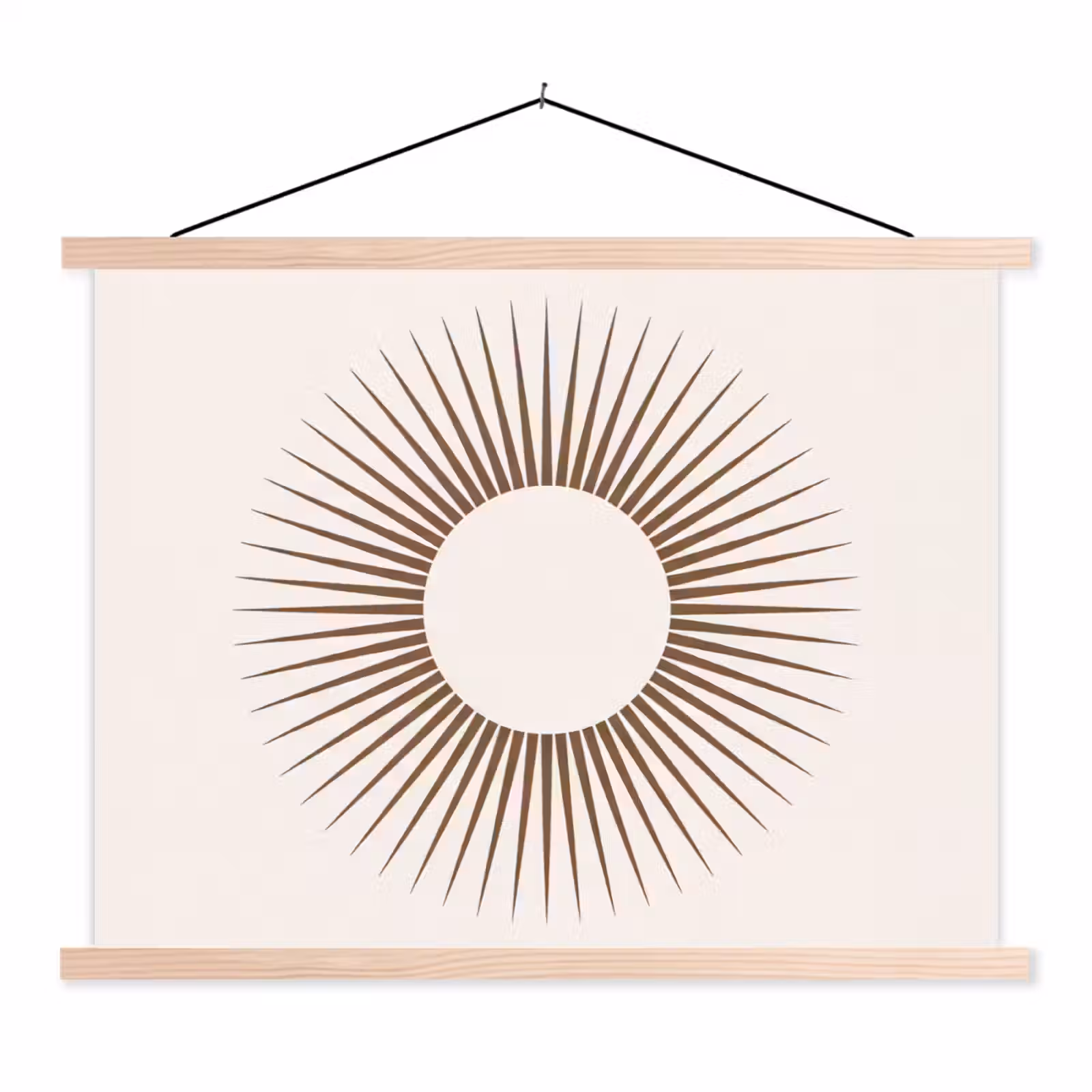Stoffbild - Zusammenfassung – Sonne – Symbol – Modern – Beige — 1