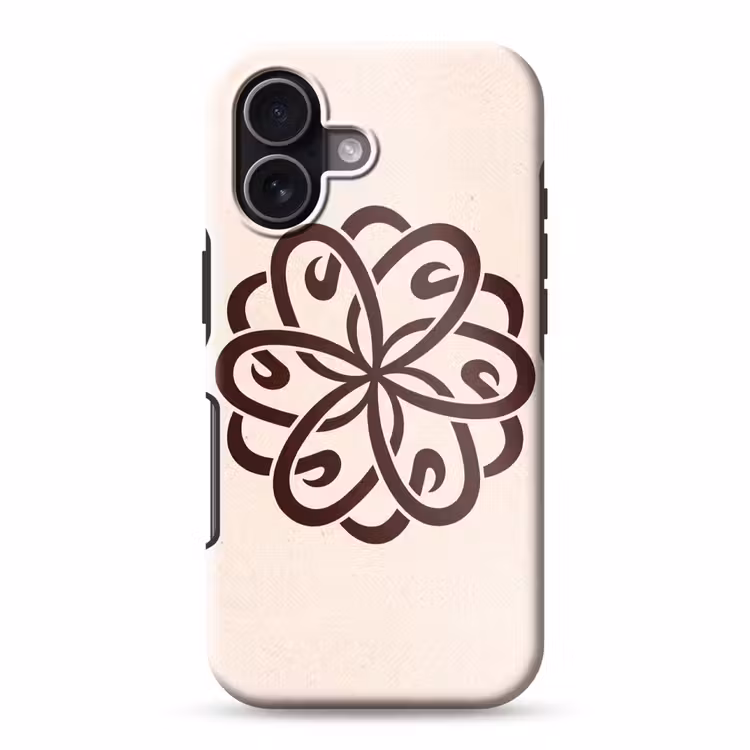 Handyhülle Toughcase - Muster – Knopf – Abstrakt – Modern – Braun — 1