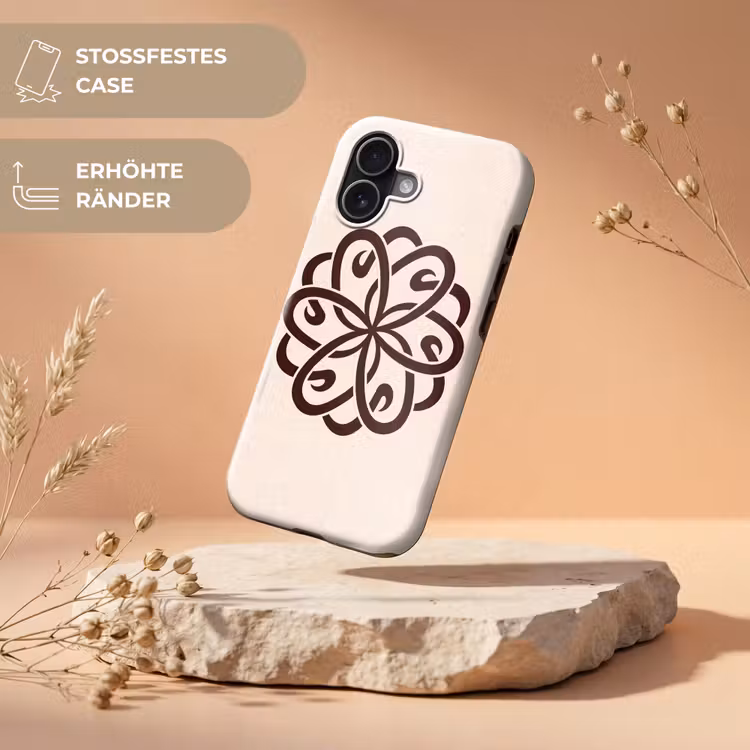 Handyhülle Toughcase - Muster – Knopf – Abstrakt – Modern – Braun — 5