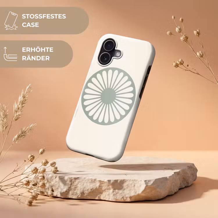 Handyhülle Toughcase - Zusammenfassung – Muster – Radial – Modern – Grün — 5