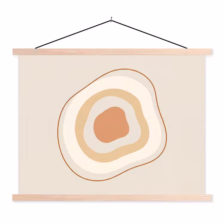 Stoffbild - Abstrakt – Organisch – Modern – Beige – Kunst — 1