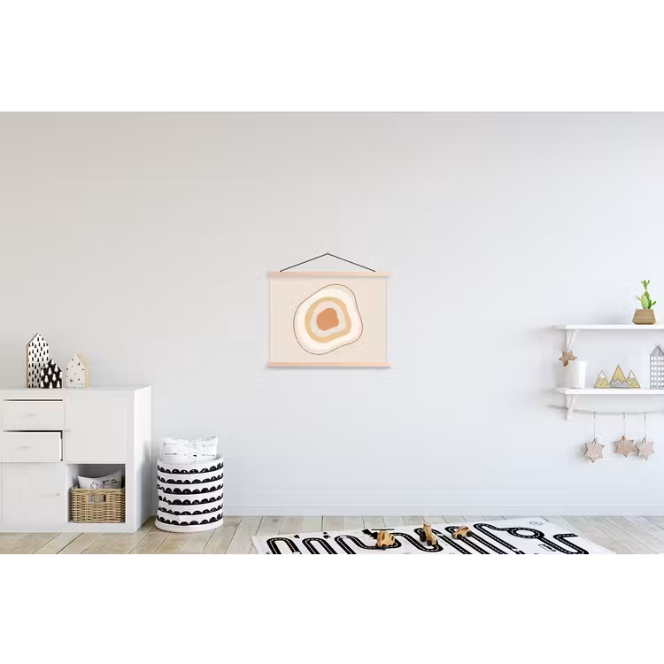 Stoffbild - Abstrakt – Organisch – Modern – Beige – Kunst — 2