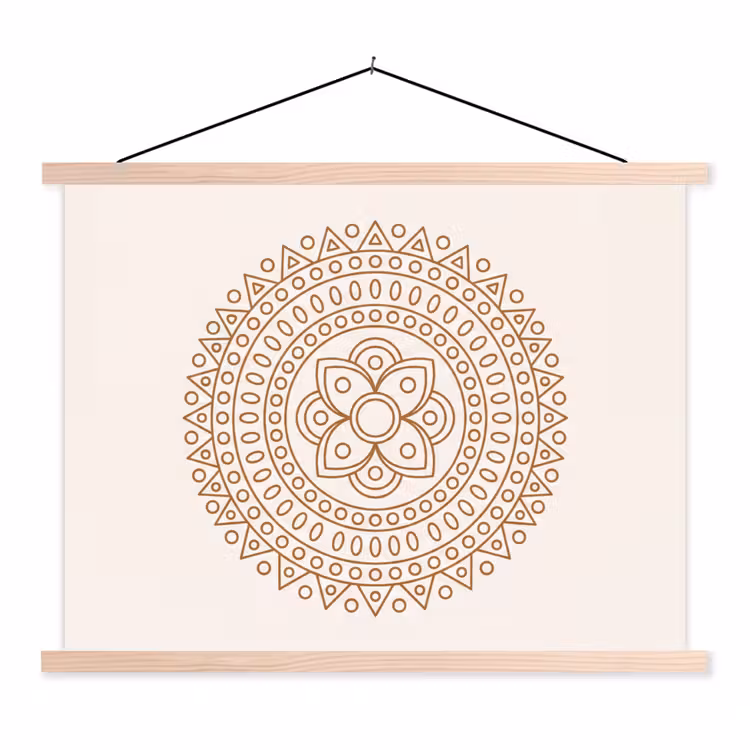 Stoffbild - Mandala – Geometrisch – Abstrakt – Orientalisch – Braun — 1