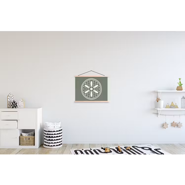 Stoffbild - Muster – Kreis – Abstrakt – Grün – Dekoration — 2