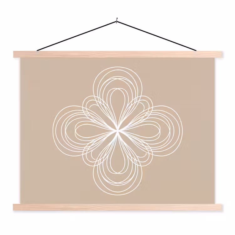 Stoffbild - Muster – Linien – Abstrakt – Minimalistisch – Beige — 1