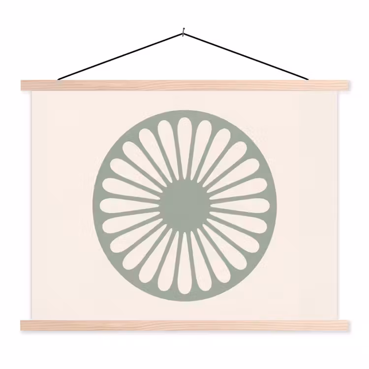 Stoffbild - Zusammenfassung – Muster – Radial – Modern – Grün — 1