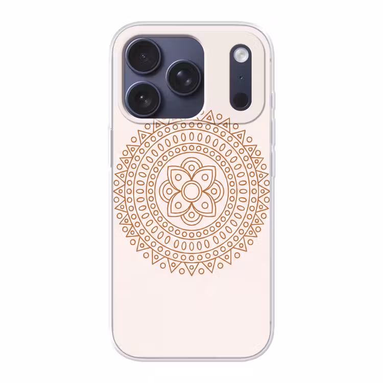 Handyhülle - Mandala – Geometrisch – Abstrakt – Orientalisch – Braun — 1