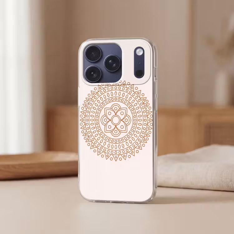 Handyhülle - Mandala – Geometrisch – Abstrakt – Orientalisch – Braun — 3