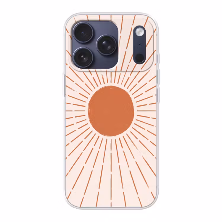 Handyhülle - Sonne – Strahlen – Abstrakt – Terrakotta – Modern — 1