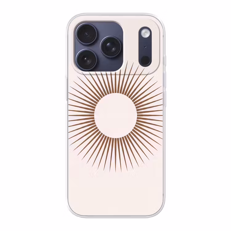 Handyhülle - Zusammenfassung – Sonne – Symbol – Modern – Beige — 1