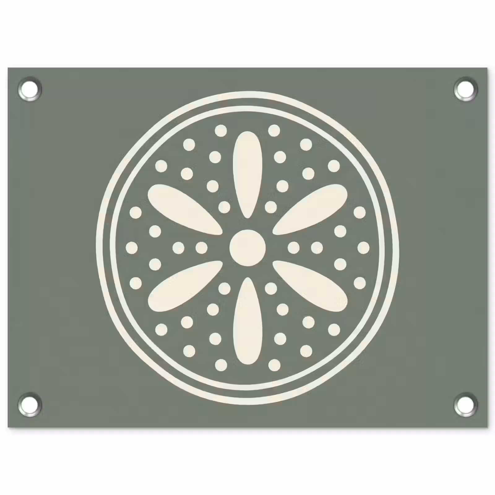 Gartenposter - Muster – Kreis – Abstrakt – Grün – Dekoration — 1
