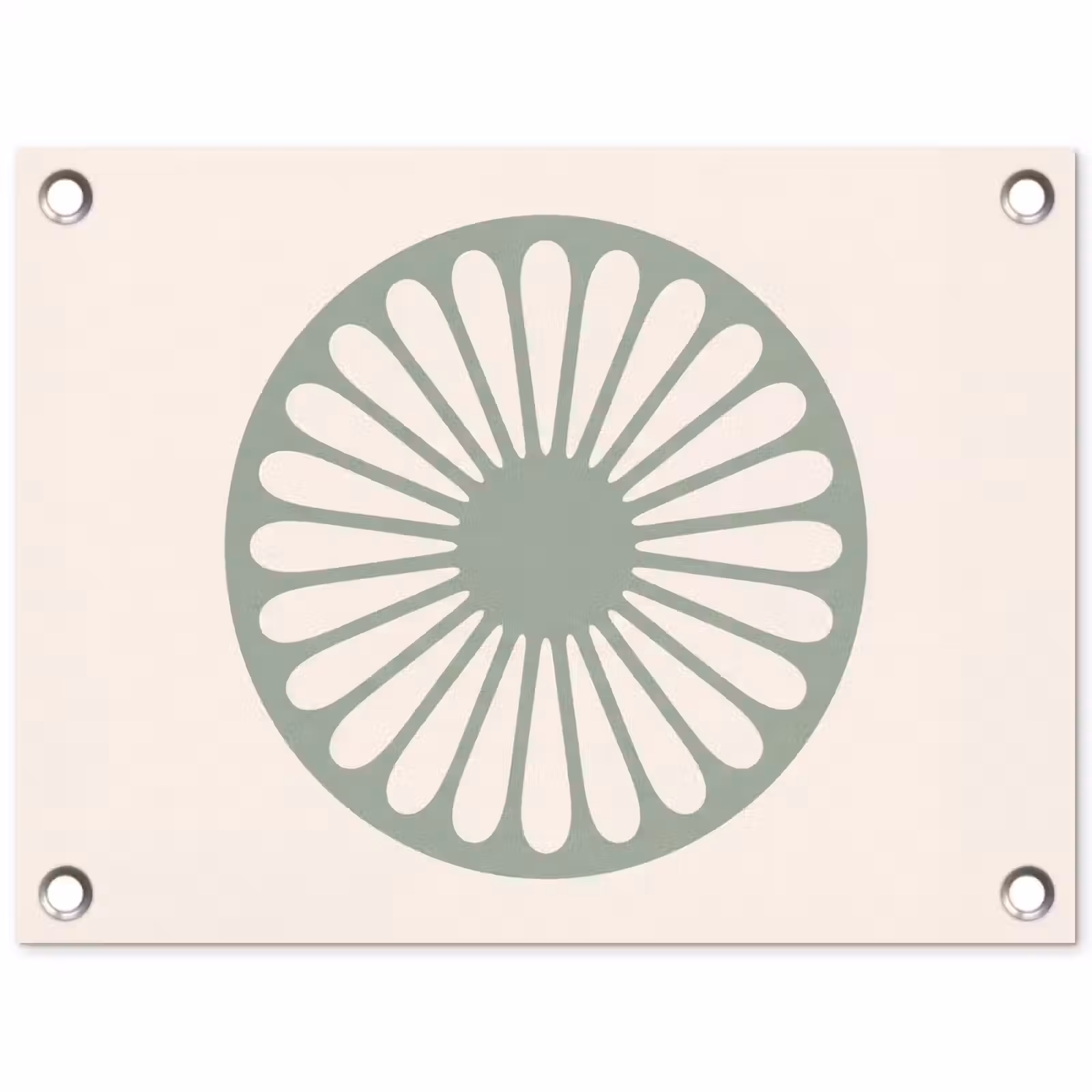Gartenposter - Zusammenfassung – Muster – Radial – Modern – Grün — 1