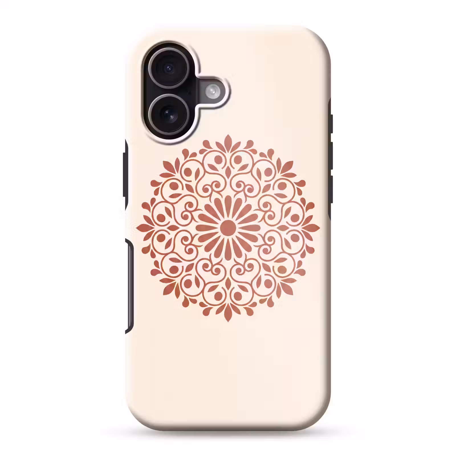 Handyhülle Toughcase - Dekoration – Kreis – Symmetrisch – Modern – Rotbraun — 1