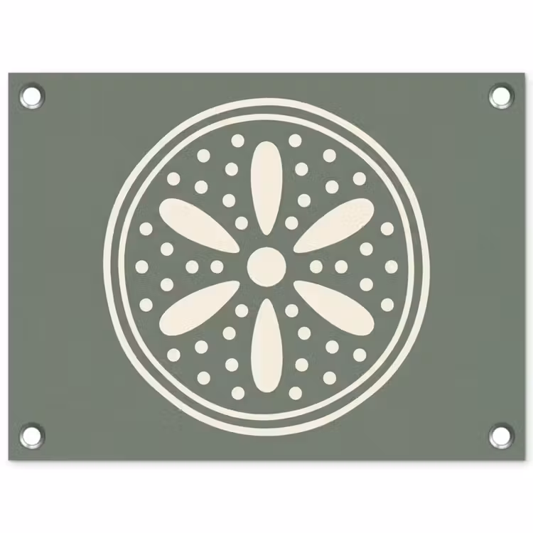 Gartenposter - Muster – Kreis – Abstrakt – Grün – Dekoration — 1