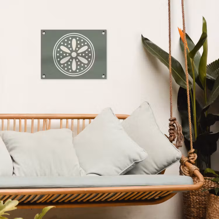 Gartenposter - Muster – Kreis – Abstrakt – Grün – Dekoration — 4