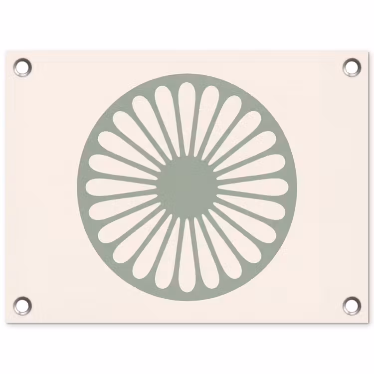 Gartenposter - Zusammenfassung – Muster – Radial – Modern – Grün — 1