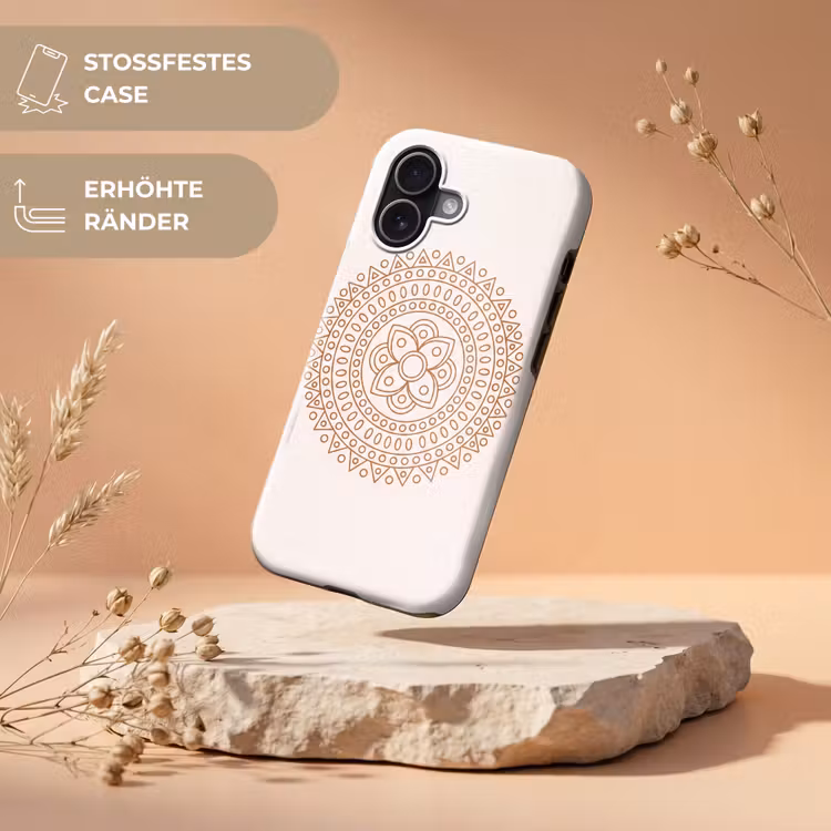 Handyhülle Toughcase - Mandala – Geometrisch – Abstrakt – Orientalisch – Braun — 5
