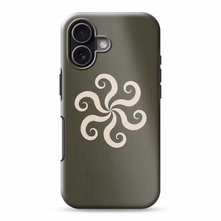 Handyhülle Toughcase - Muster – Spirale – Abstrakt – Modern – Grün — 1