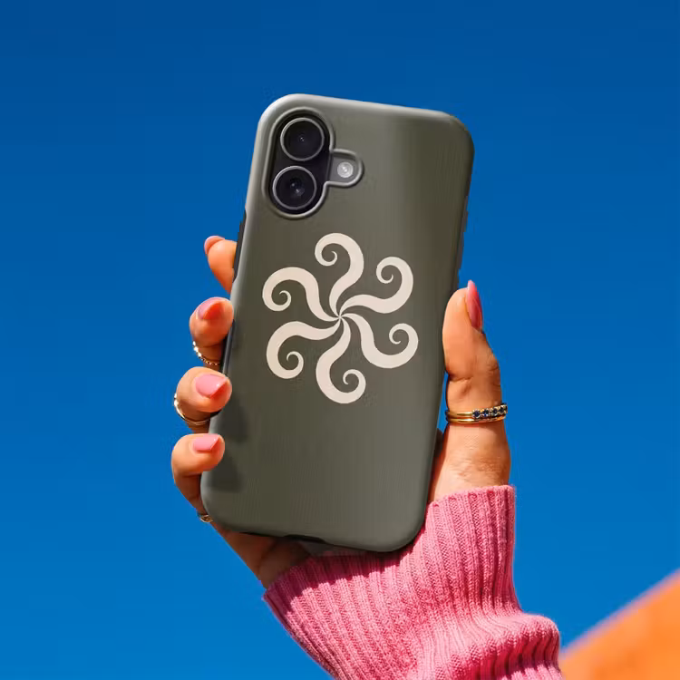 Handyhülle Toughcase - Muster – Spirale – Abstrakt – Modern – Grün — 2