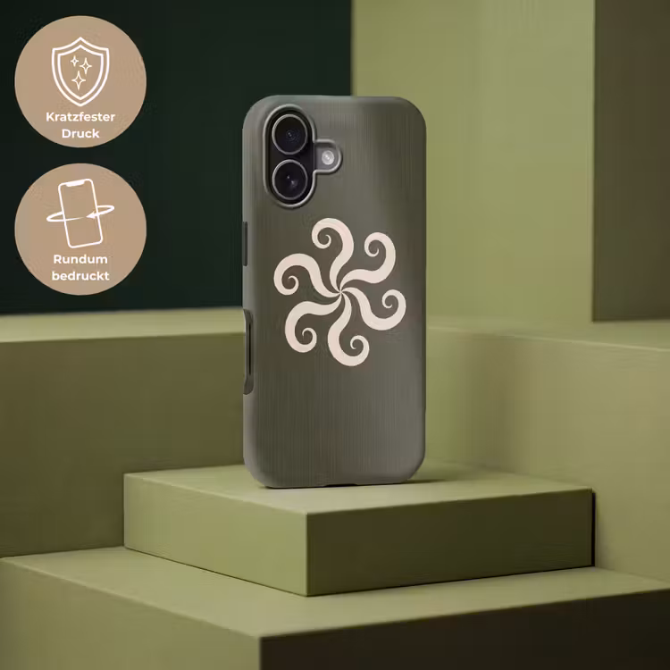 Handyhülle Toughcase - Muster – Spirale – Abstrakt – Modern – Grün — 7