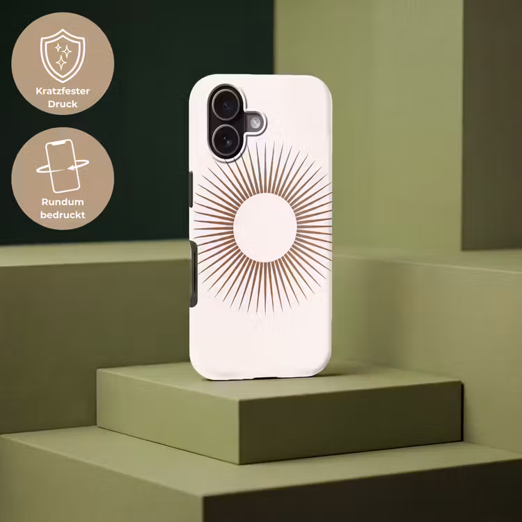 Handyhülle Toughcase - Zusammenfassung – Sonne – Symbol – Modern – Beige — 7