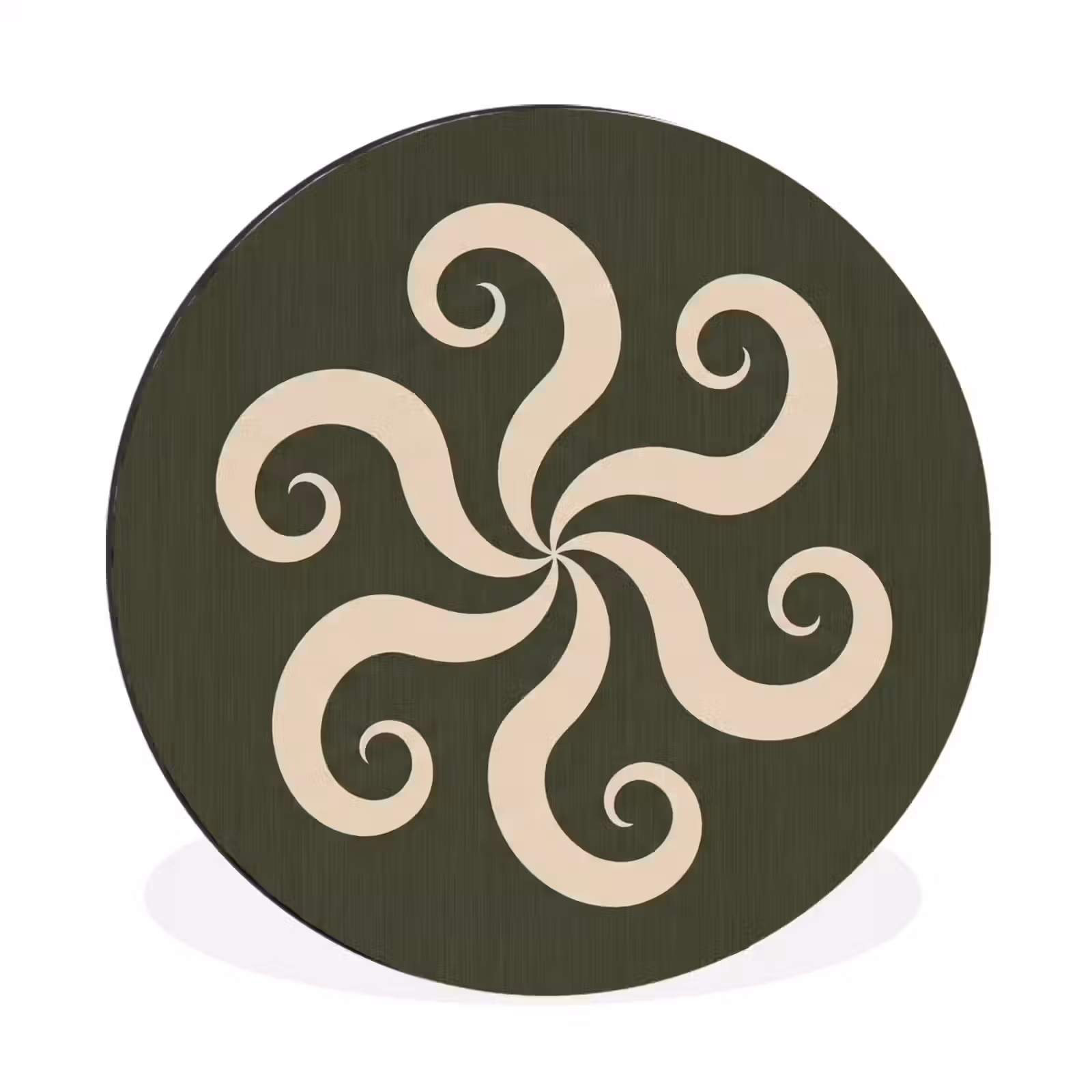 Alu-Dibond-Bild Rund - Muster – Spirale – Abstrakt – Modern – Grün — 1