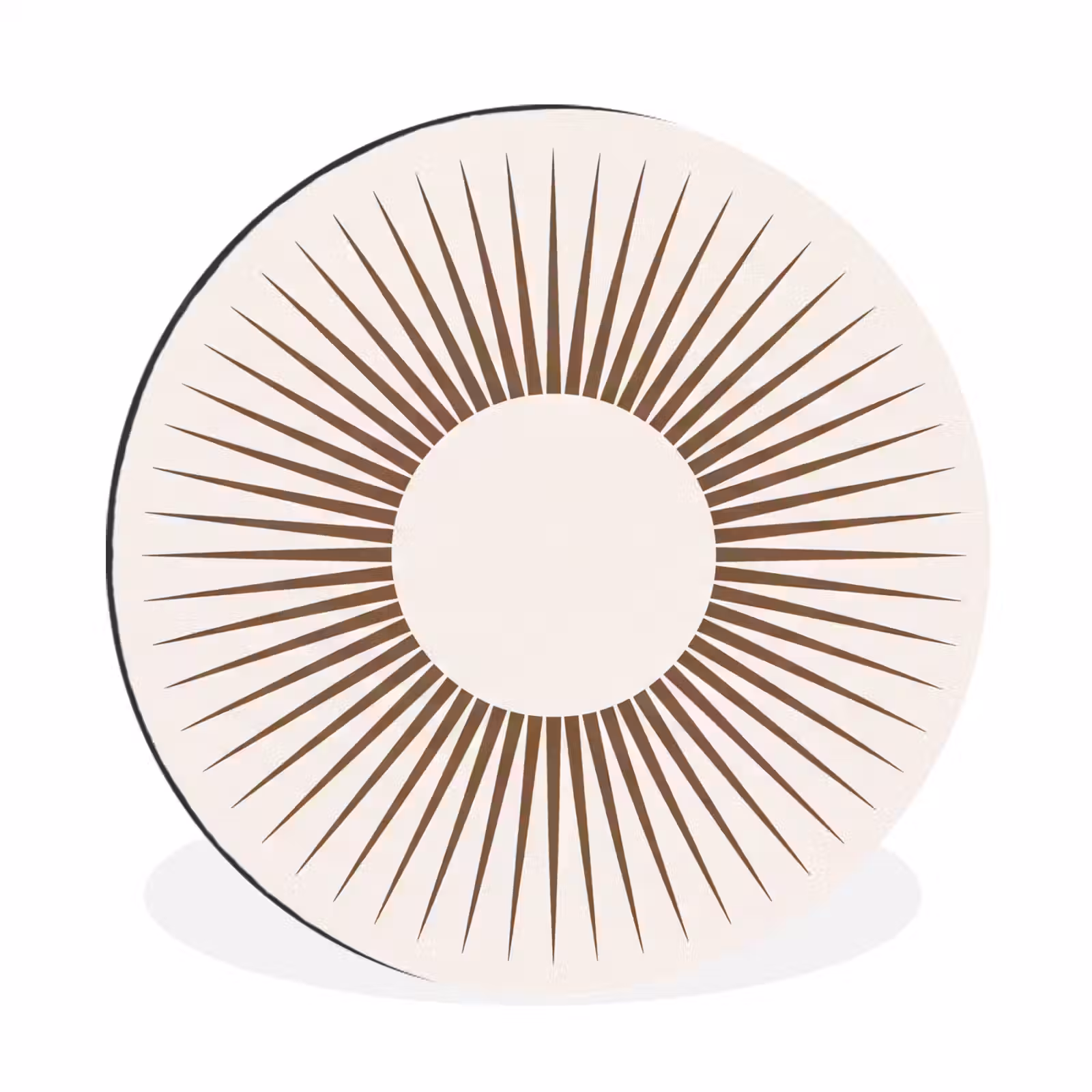 Alu-Dibond-Bild Rund - Zusammenfassung – Sonne – Symbol – Modern – Beige — 1