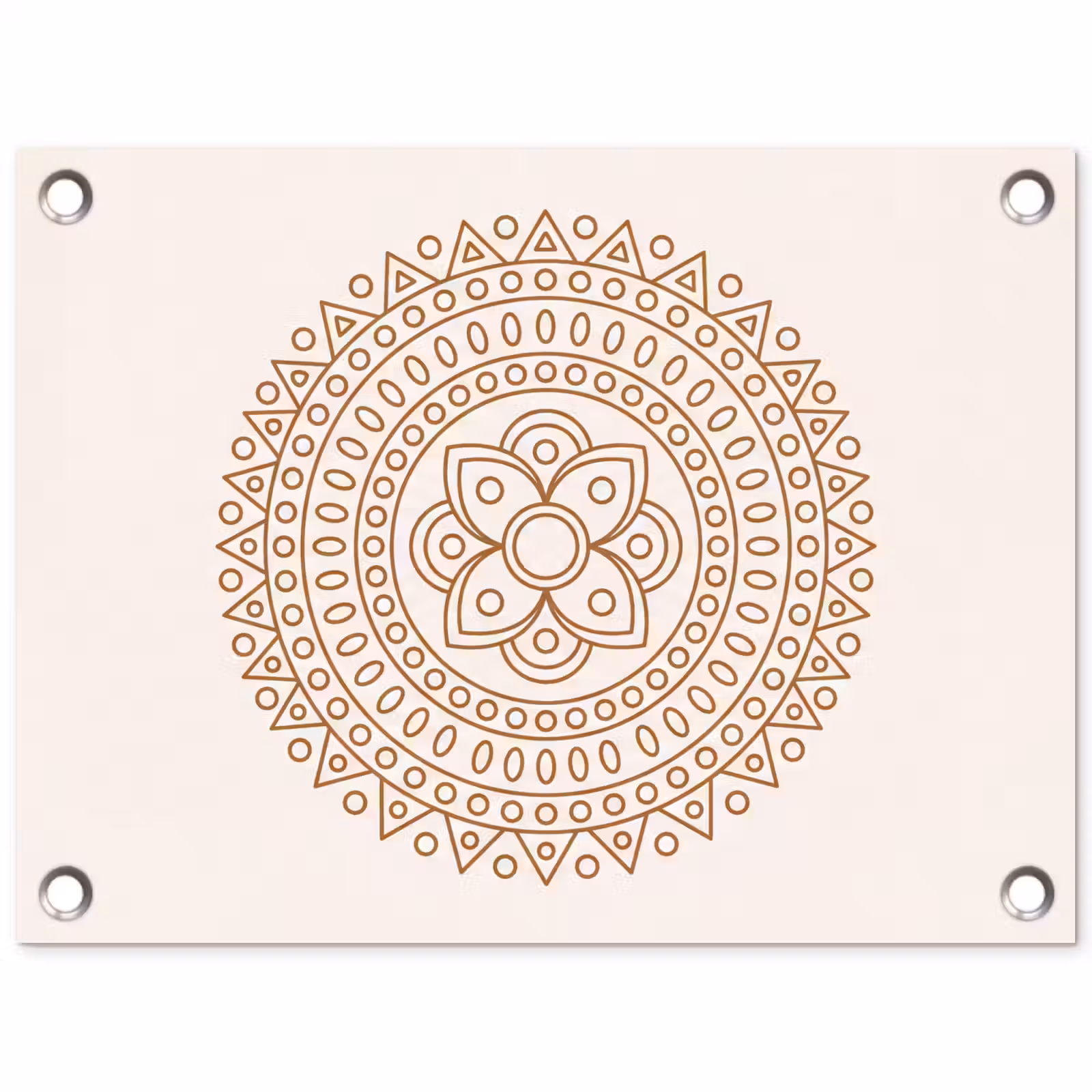 Gartenposter - Mandala – Geometrisch – Abstrakt – Orientalisch – Braun — 1