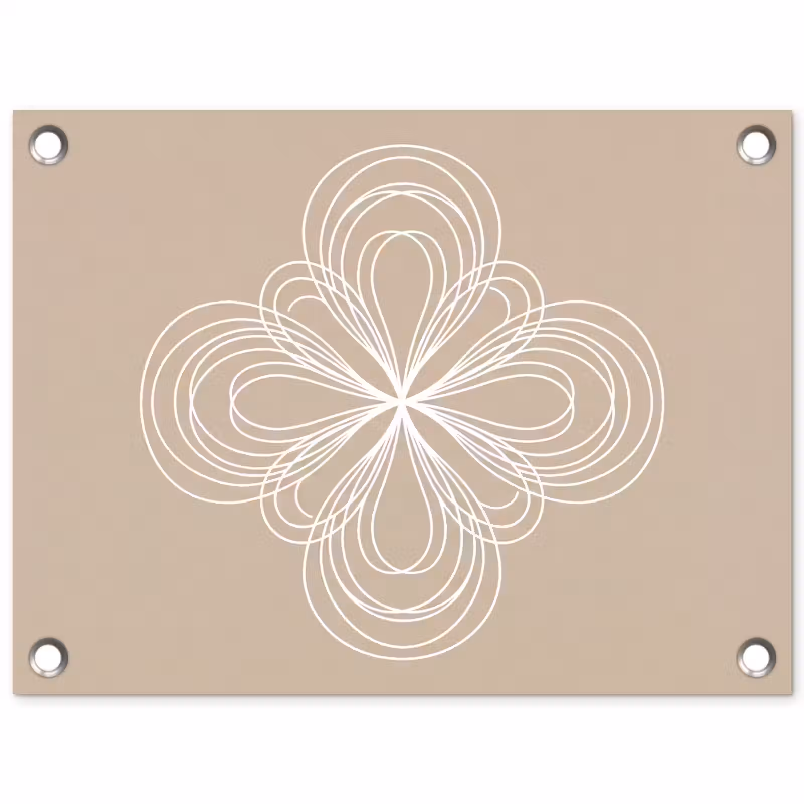 Gartenposter - Muster – Linien – Abstrakt – Minimalistisch – Beige — 1