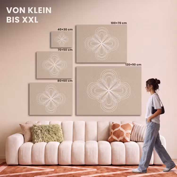 Akustikbild - Muster – Linien – Abstrakt – Minimalistisch – Beige — 7