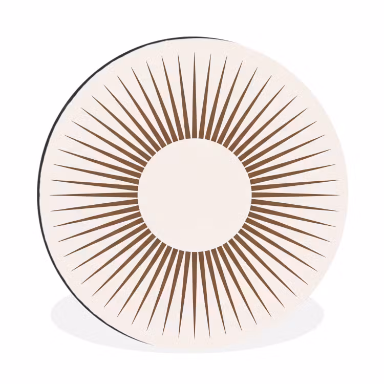 Alu-Dibond-Bild Rund - Zusammenfassung – Sonne – Symbol – Modern – Beige — 1