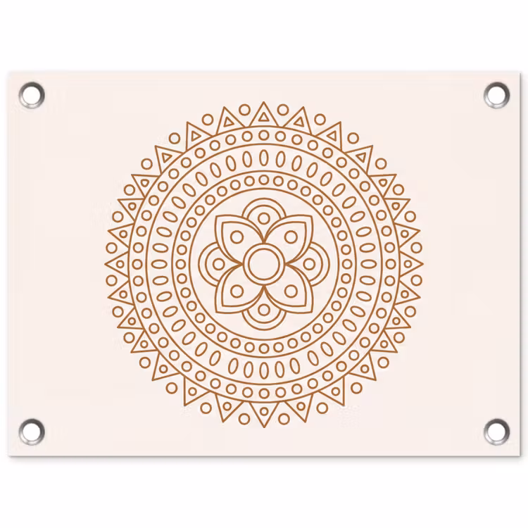 Gartenposter - Mandala – Geometrisch – Abstrakt – Orientalisch – Braun — 1