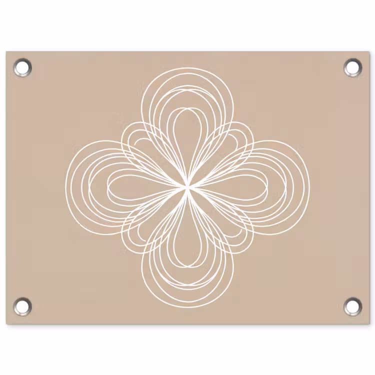 Gartenposter - Muster – Linien – Abstrakt – Minimalistisch – Beige — 1