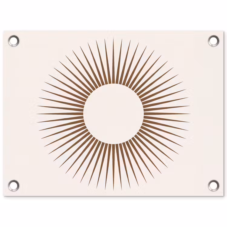 Gartenposter - Zusammenfassung – Sonne – Symbol – Modern – Beige — 1